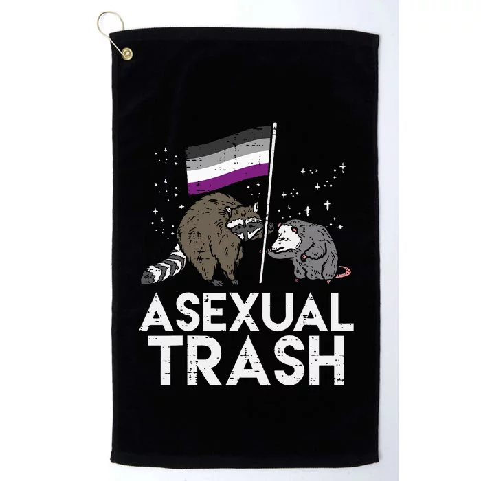 Asexual Trash Raccoon Opossum Asexual Flag Ace Pride Lgbtq Platinum Collection Golf Towel