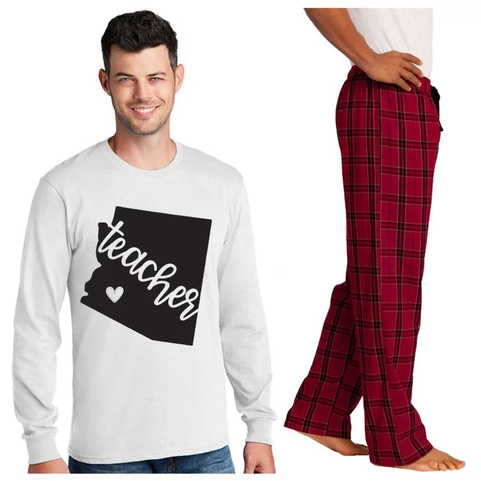 Arizona Teacher State Pride For Red For Ed Strike Long Sleeve Pajama Set