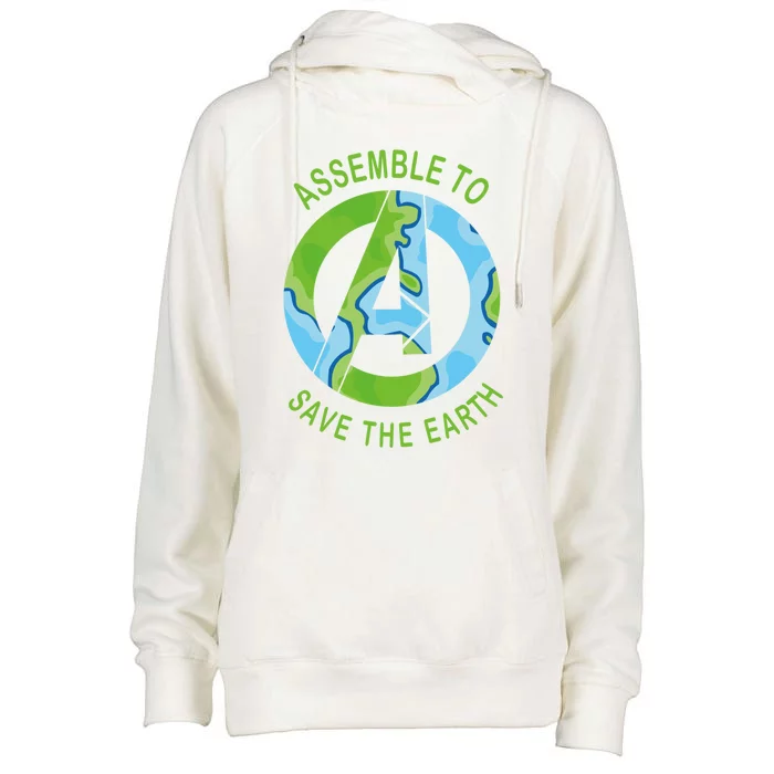 Assemble To Save The Earth Happy Earth Day Great Gift Womens Funnel Neck Pullover Hood