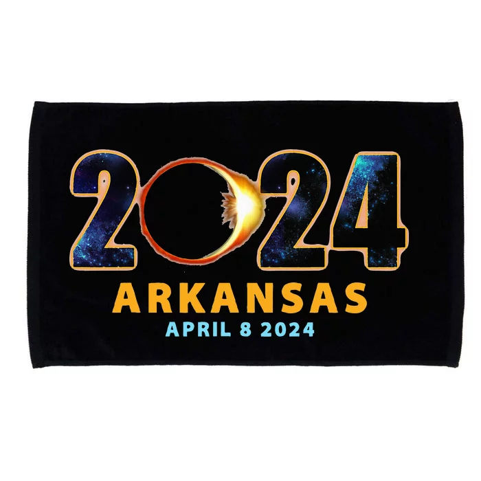 Arkansas Total Solar Eclipse 2024 Microfiber Hand Towel