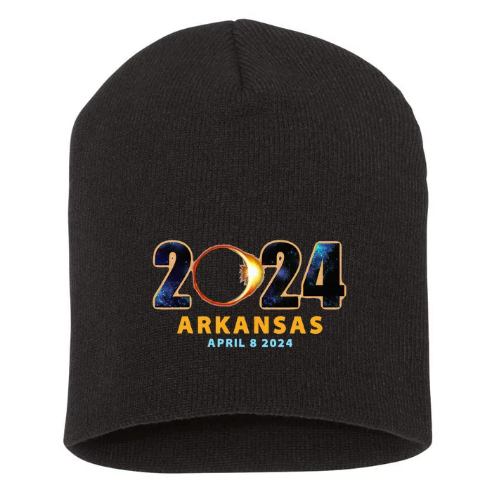 Arkansas Total Solar Eclipse 2024 Short Acrylic Beanie