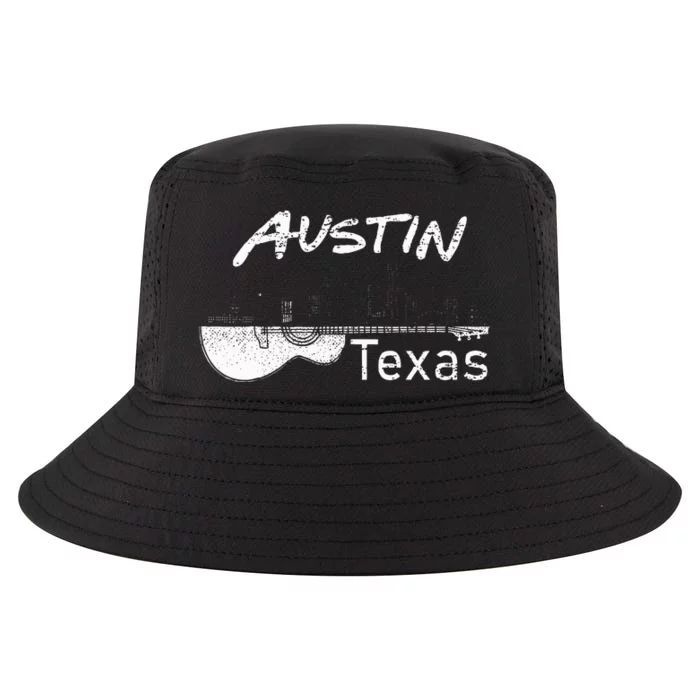 Austin Texas Souvenir Guitar Music Lover Austin Cool Comfort Performance Bucket Hat