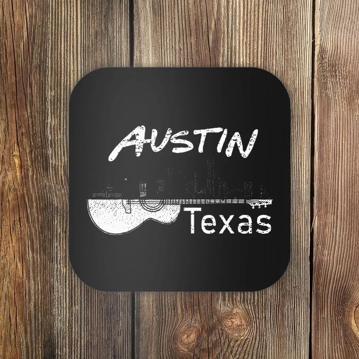 Austin Texas Souvenir Guitar Music Lover Austin Coaster