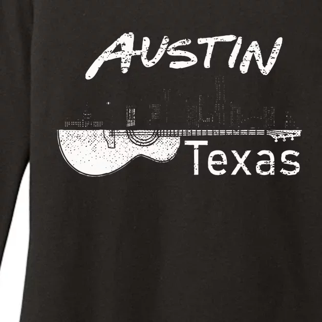 Austin Texas Souvenir Guitar Music Lover Austin Womens CVC Long Sleeve Shirt