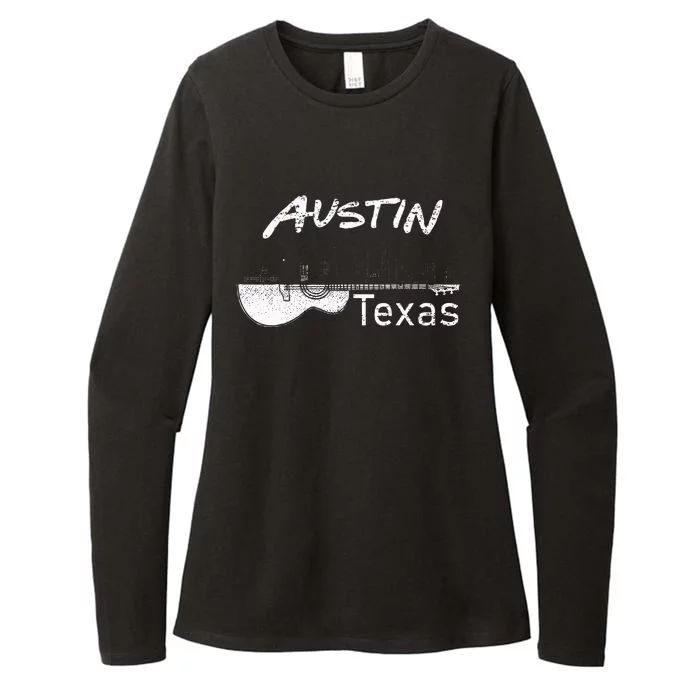 Austin Texas Souvenir Guitar Music Lover Austin Womens CVC Long Sleeve Shirt