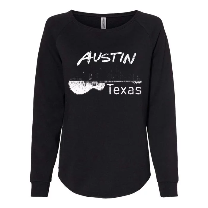 Austin Texas Souvenir Guitar Music Lover Austin Womens California Wash Sweatshirt