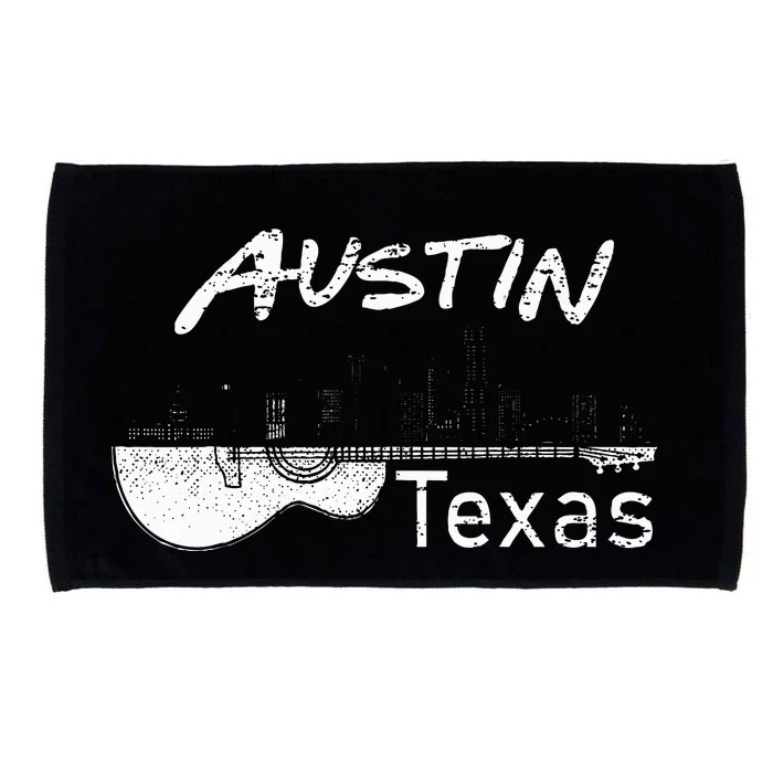 Austin Texas Souvenir Guitar Music Lover Austin Microfiber Hand Towel