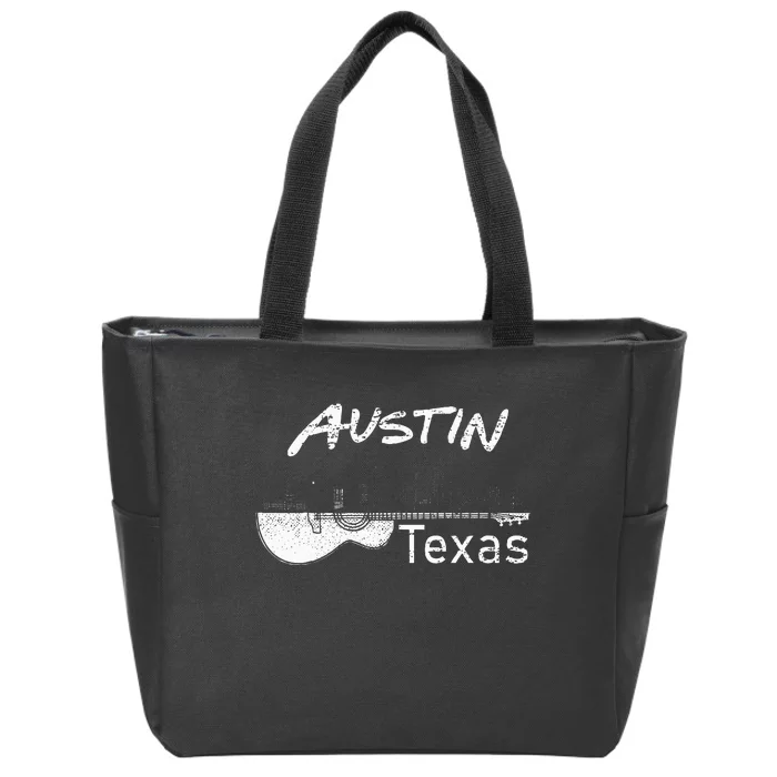 Austin Texas Souvenir Guitar Music Lover Austin Zip Tote Bag