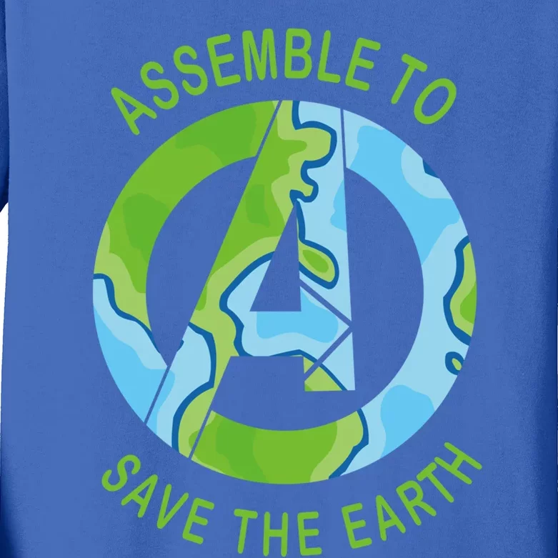 Assemble To Save The Earth Happy Earth Day Great Gift Kids Long Sleeve Shirt