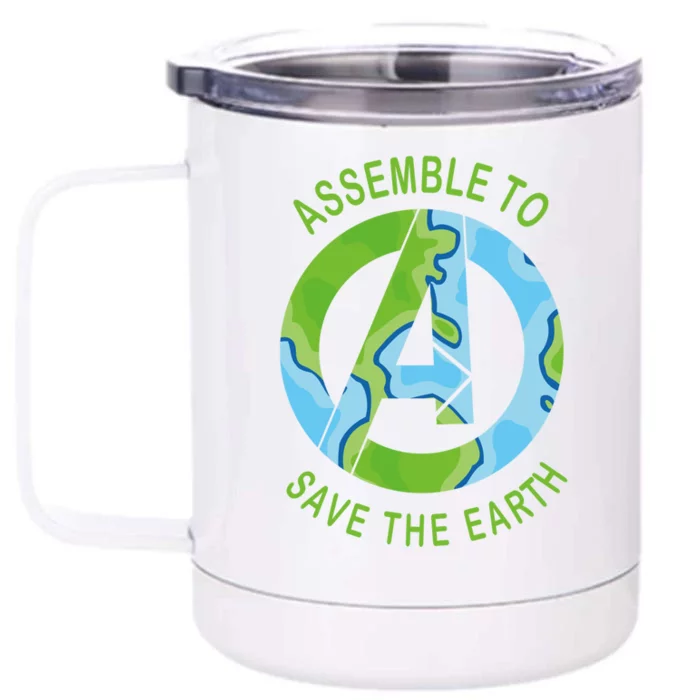 Assemble To Save The Earth Happy Earth Day Great Gift Front & Back 12oz Stainless Steel Tumbler Cup