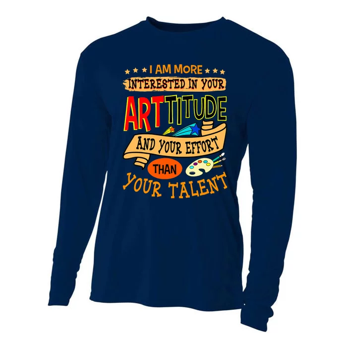 Art Teacher Student School Artist Illustrator Painter Cooling Performance Long Sleeve Crew