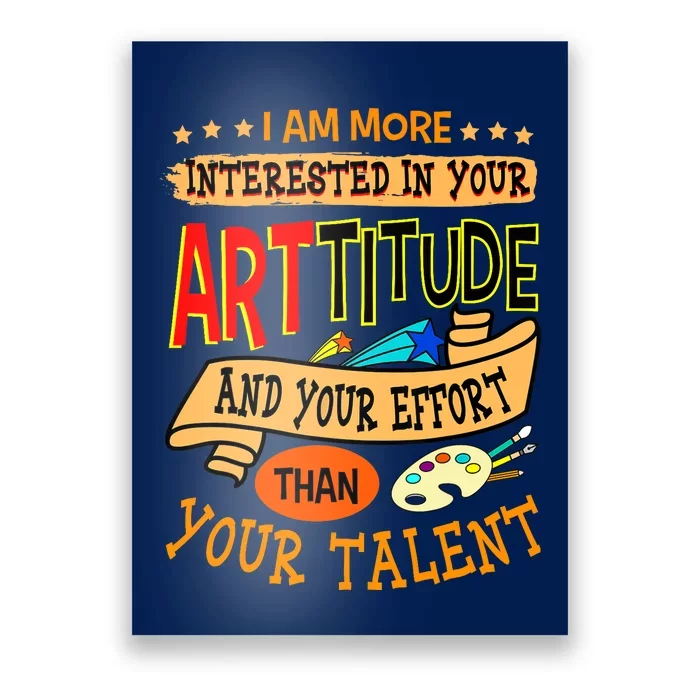 Art Teacher Student School Artist Illustrator Painter Poster