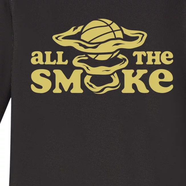 All The Smoke Funny Basketball Podcast Baby Long Sleeve Bodysuit