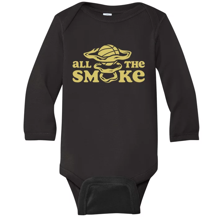 All The Smoke Funny Basketball Podcast Baby Long Sleeve Bodysuit