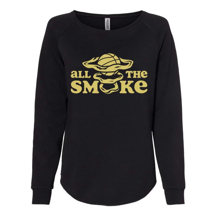 All The Smoke Funny Basketball Podcast Womens California Wash Sweatshirt