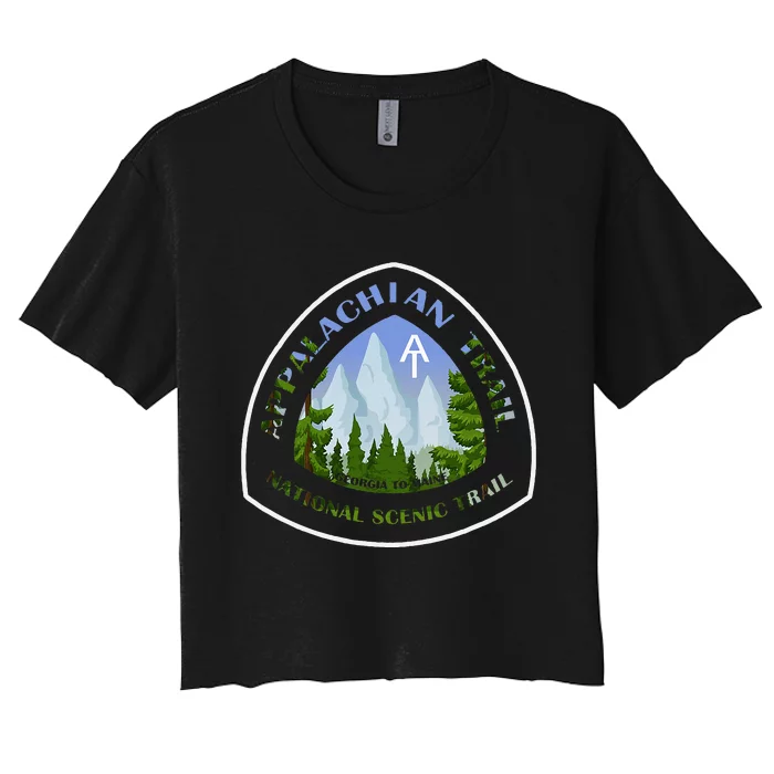 Appalachian Trail Scenic Mountain Views Women's Crop Top Tee