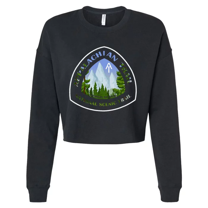 Appalachian Trail Scenic Mountain Views Cropped Pullover Crew