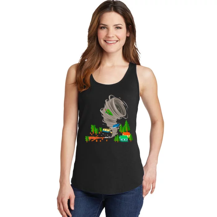 Awesome Tornado Severe Weather Storm Chasers Ladies Essential Tank