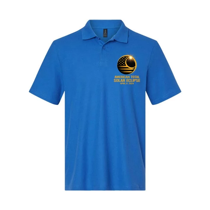 American Total Solar Eclipse April 8 2024 Totality Astronomy Softstyle Adult Sport Polo