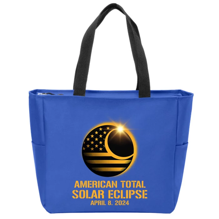 American Total Solar Eclipse April 8 2024 Totality Astronomy Zip Tote Bag