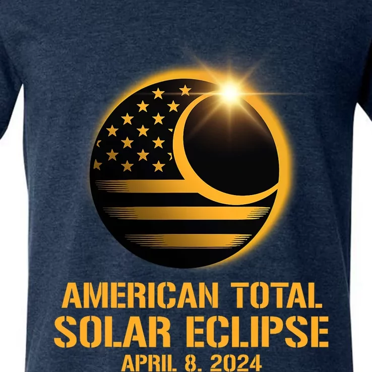 American Total Solar Eclipse April 8 2024 Totality Astronomy V-Neck T-Shirt