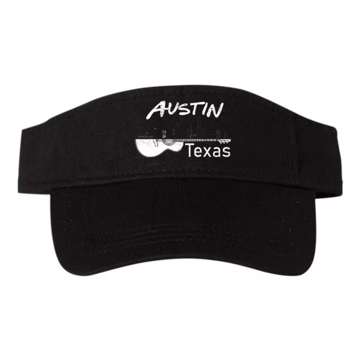 Austin Texas Souvenir Guitar Music Lover Austin Valucap Bio-Washed Visor