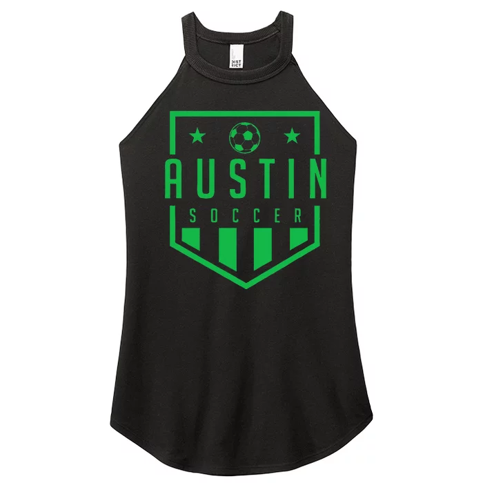 Austin Texas Soccer  Futbol Jersey Kit Badge Match Women’s Perfect Tri Rocker Tank