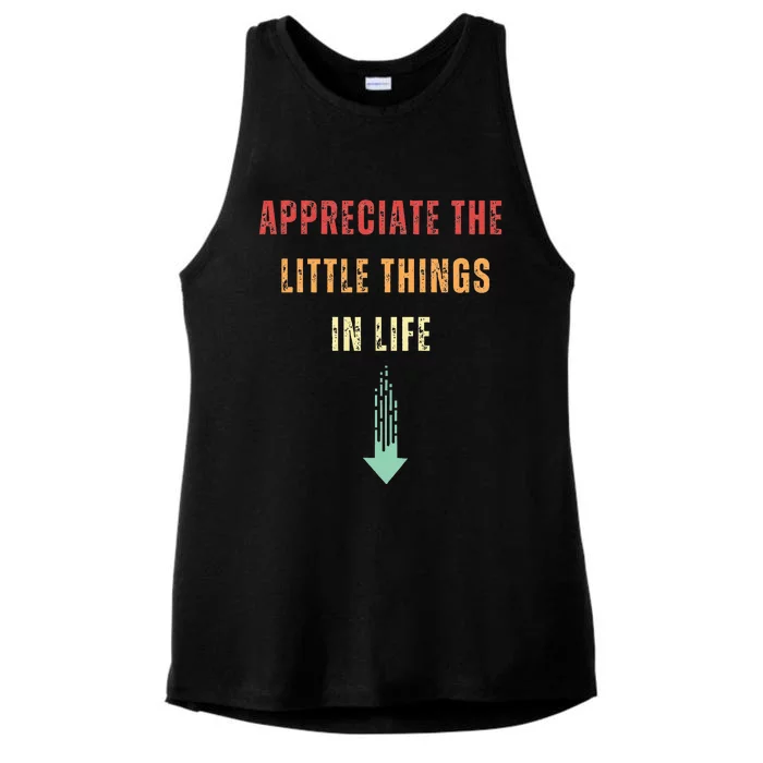 Appreciate The Small Things In Life Ladies Tri-Blend Wicking Tank