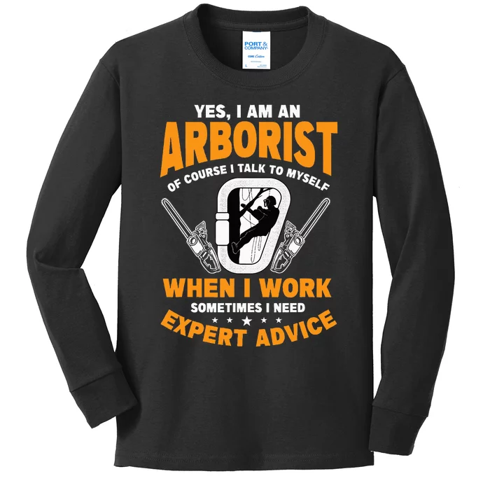 Arborist Tree Surgeon Arboriculturist Horticulture Kids Long Sleeve Shirt