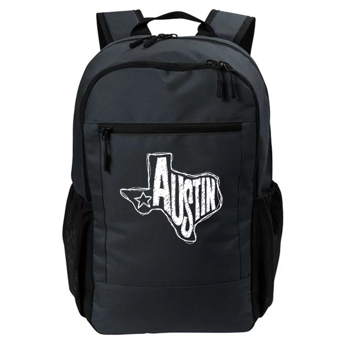 Austin Texas State Retro Outline Map Daily Commute Backpack