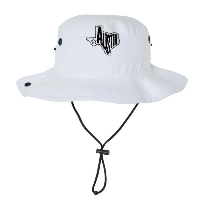 Austin Texas State Retro Outline Map Legacy Cool Fit Booney Bucket Hat