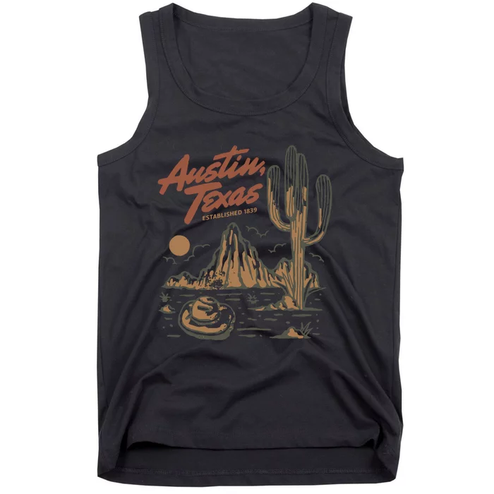 Austin Texas State Tank Top