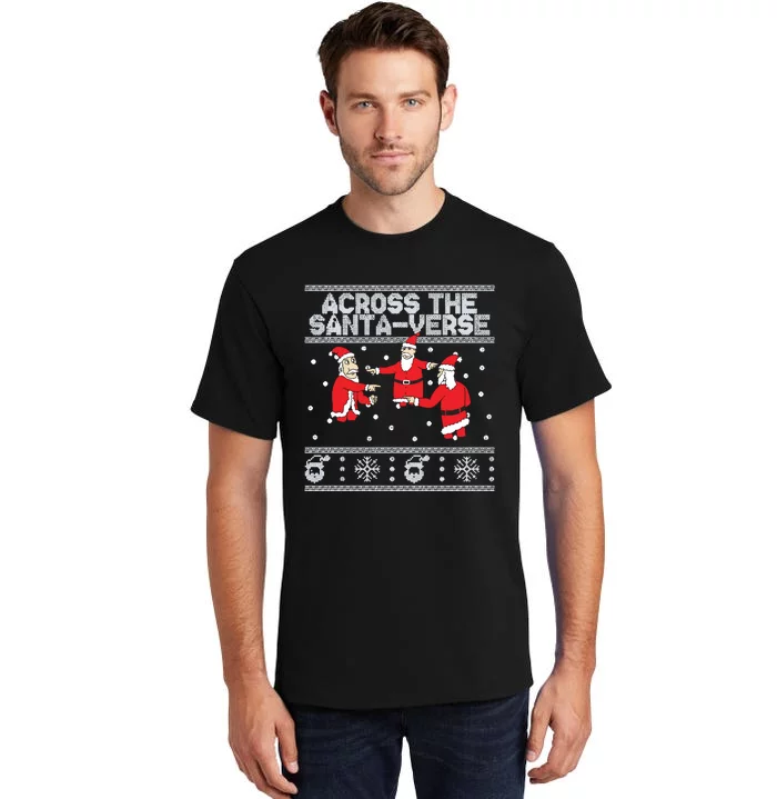 Across The Santaverse Ugly Sweater Tall T-Shirt