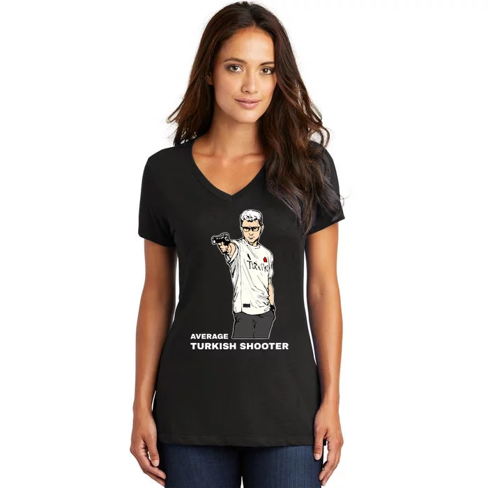 Average Turkish Shooter Women's V-Neck T-Shirt