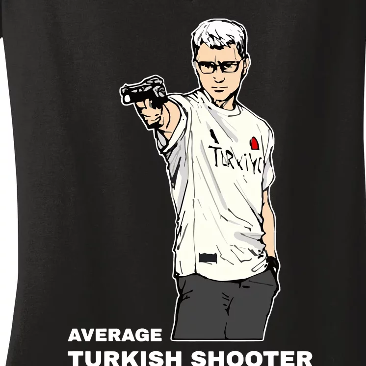 Average Turkish Shooter Women's V-Neck T-Shirt