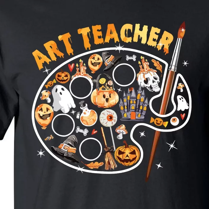 Art Teacher Spooky Pumpkin Halloween Tall T-Shirt