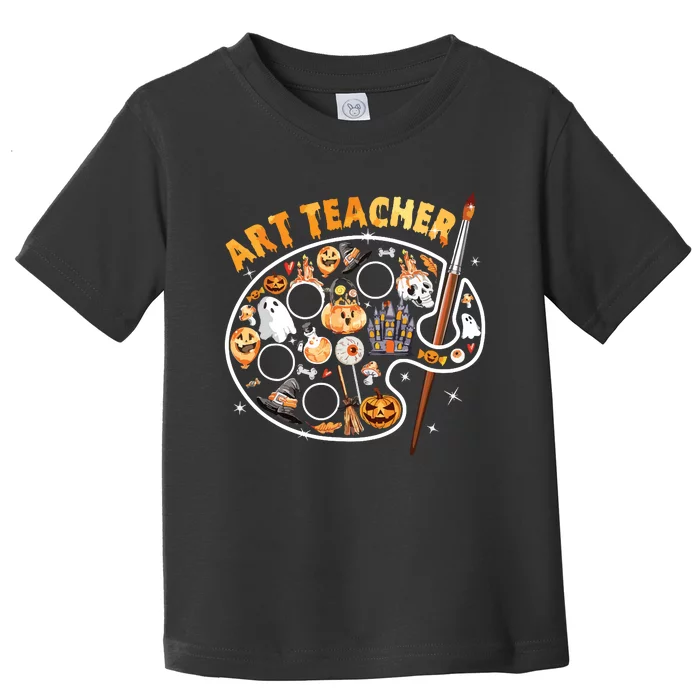 Art Teacher Spooky Pumpkin Halloween Toddler T-Shirt