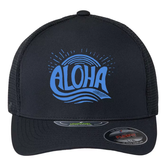 Aloha Tropical Surfer Flexfit Unipanel Trucker Cap