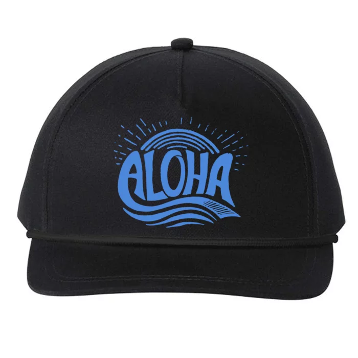 Aloha Tropical Surfer Snapback Five-Panel Rope Hat