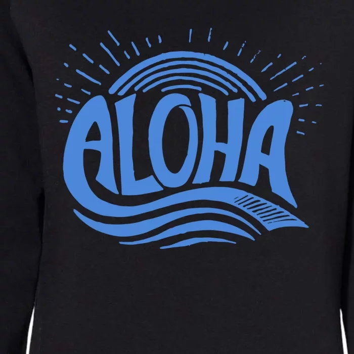 Aloha Tropical Surfer Womens California Wash Sweatshirt