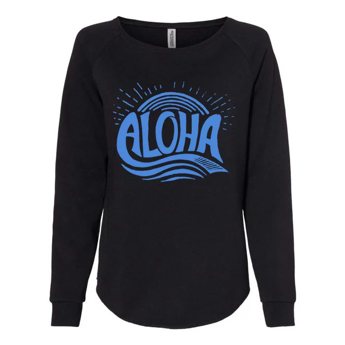 Aloha Tropical Surfer Womens California Wash Sweatshirt