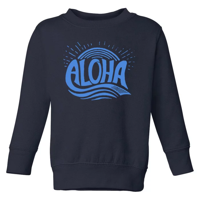 Aloha Tropical Surfer Toddler Sweatshirt