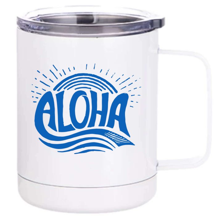 Aloha Tropical Surfer Front & Back 12oz Stainless Steel Tumbler Cup