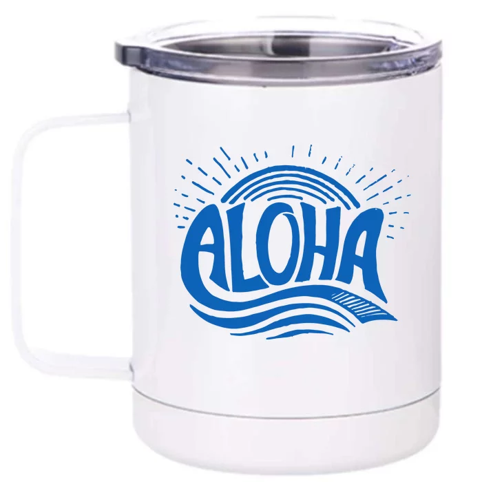 Aloha Tropical Surfer Front & Back 12oz Stainless Steel Tumbler Cup