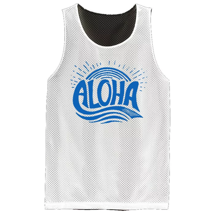 Aloha Tropical Surfer Mesh Reversible Basketball Jersey Tank