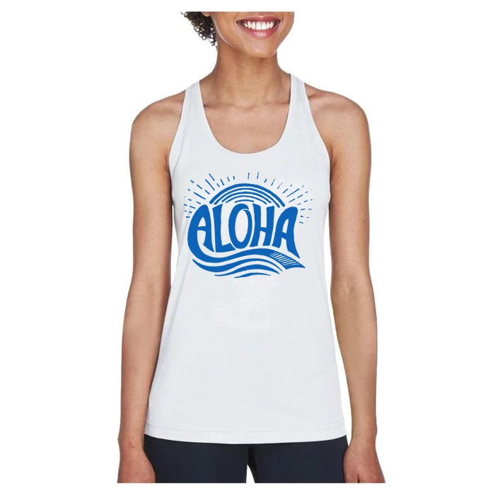 Aloha Tropical Surfer Women's Racerback Tank