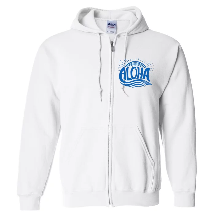 Aloha Tropical Surfer Full Zip Hoodie