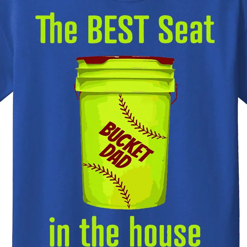 As Tees Softball Dad Best Seat In The House Catcher Kids T-Shirt