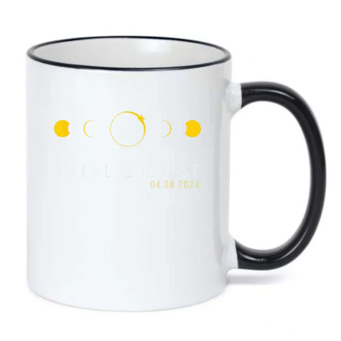 American Totality Solar Lunar Eclipse April 8 2024 Black Color Changing Mug