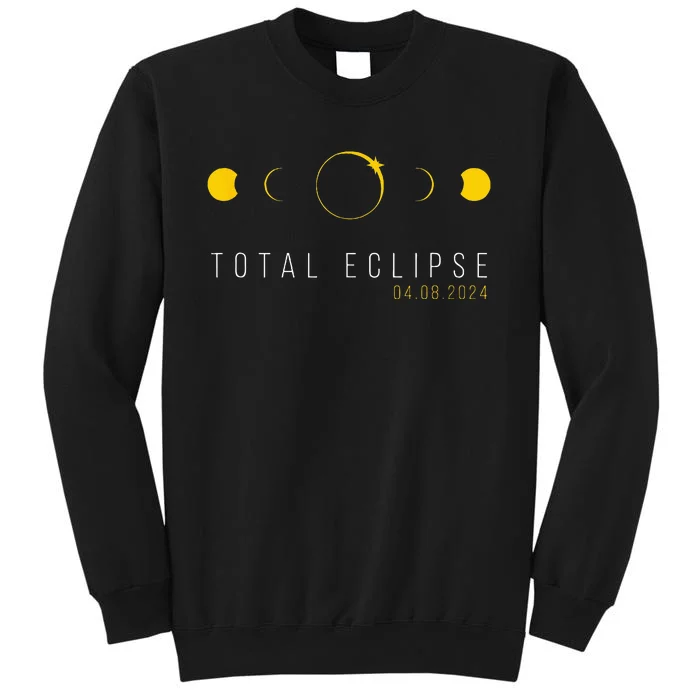 American Totality Solar Lunar Eclipse April 8 2024 Tall Sweatshirt